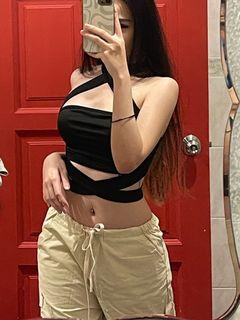 Self tie black top