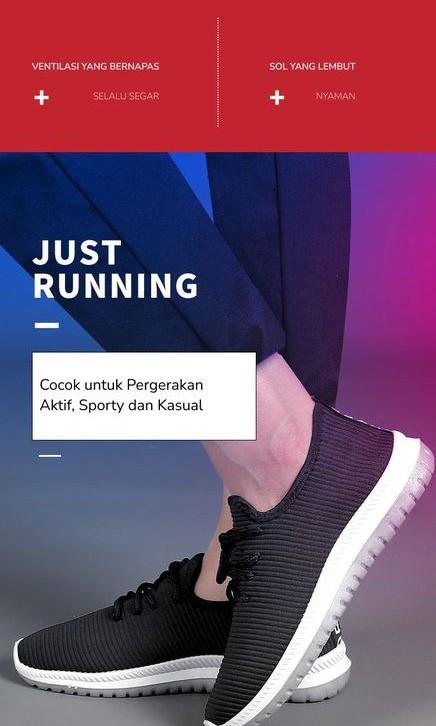 Sepatu sneakers wanita outlet slip on