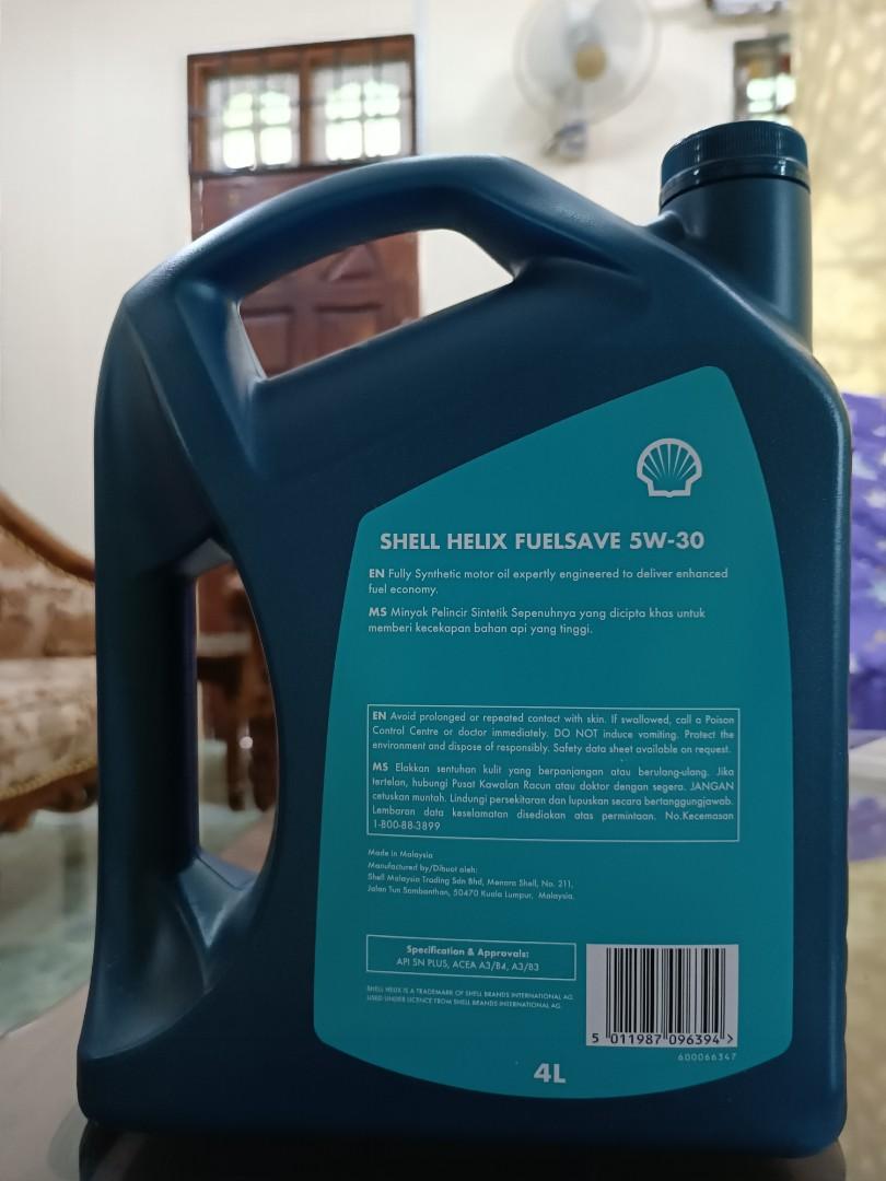 Shell helix fuelsave fully synthetic 5w30, Auto Accessories on Carousell