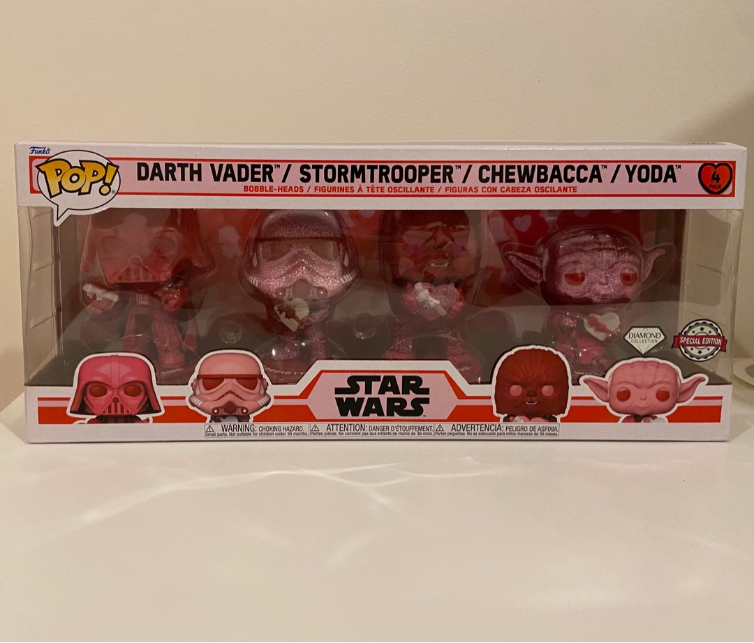 Funko Pop! Star Wars - Yoda, Chewbacca, Darth Vader & Stormtrooper Val