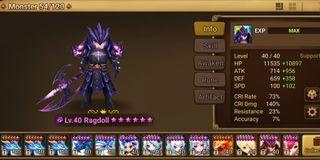 Summoner war Asia Ragdoll acc