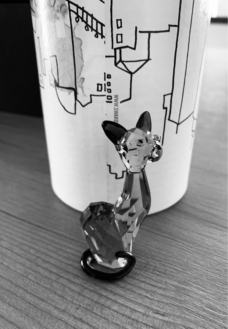 Swarovski rare black crystal cat, Hobbies & Toys, Memorabilia