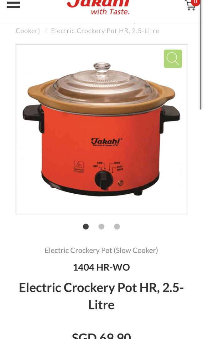 Takahi Slow Cooker 2.5L, TV & Home Appliances, Kitchen Appliances