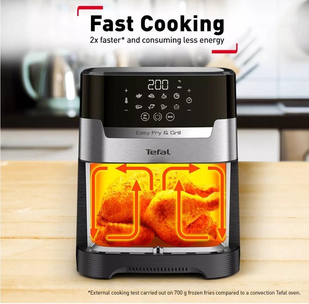 Tefal 2in1 Air Fryer Easy Fry & Grill Deluxe 4.2L ( XL size )EY505D27