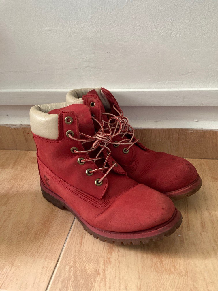 Red 2024 timbs womens