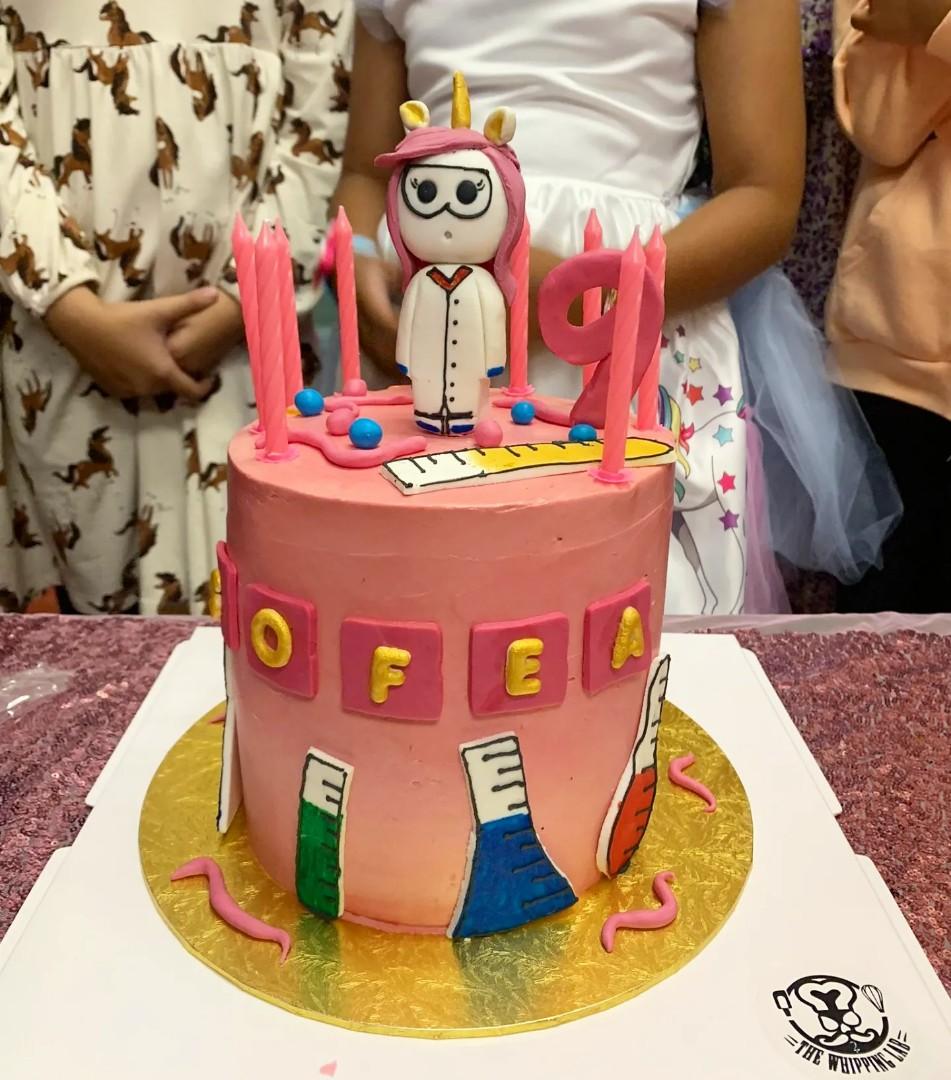 Customized Lab Cake Unicorn Lab Cake, Food & Drinks, Homemade Bakes on Carousell