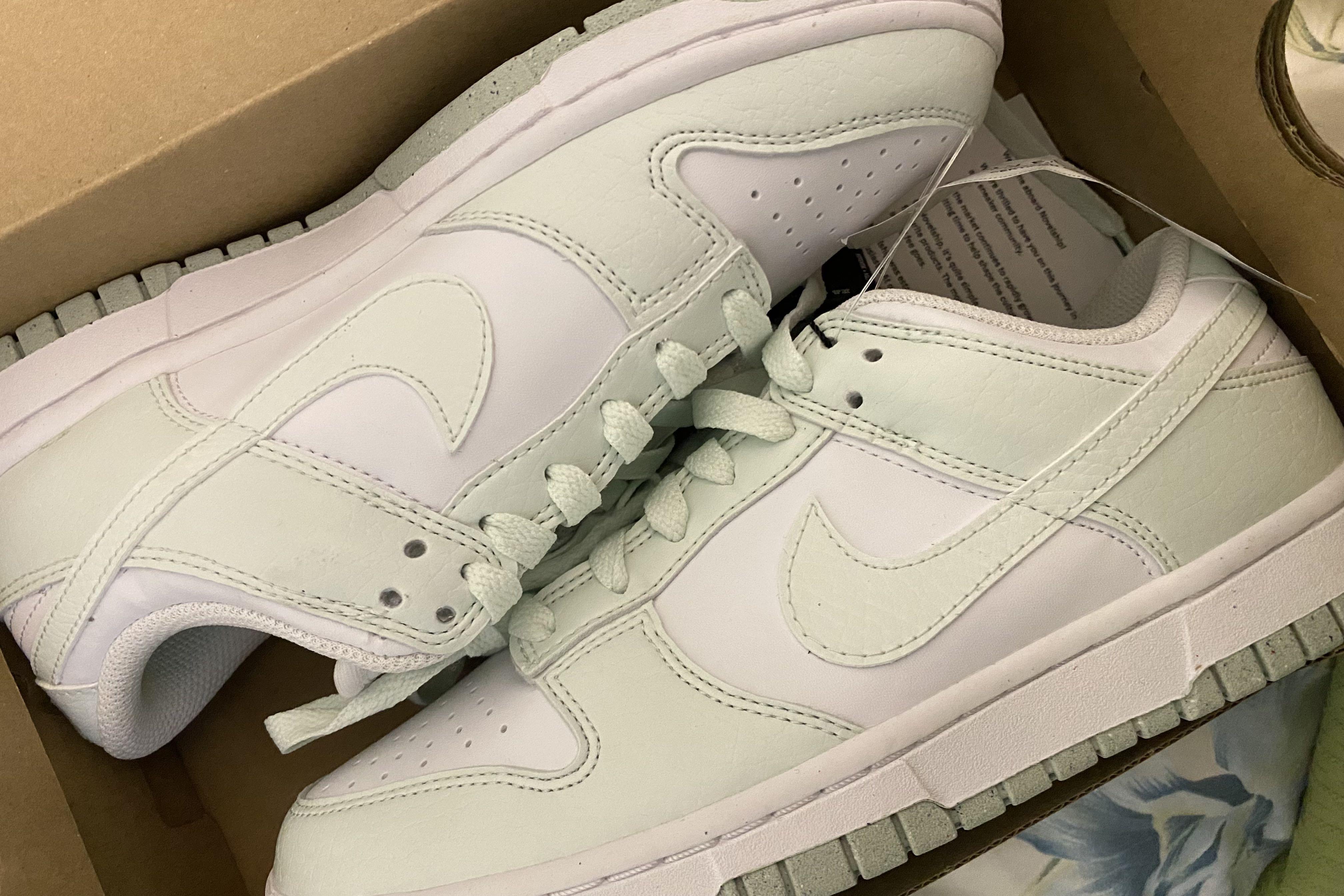 (US7W) Authentic Nike Dunk Low Next Nature White Mint, Women's Fashion