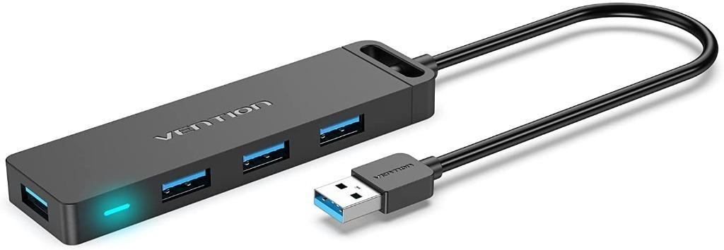 Mini USB Data Hub, VCOM Ultra Slim Portable 3-Port USB Hub Cable, USB 3.0  and USB 2.0 Port | Charging Not Supported | USB Splitter for PC, Laptop