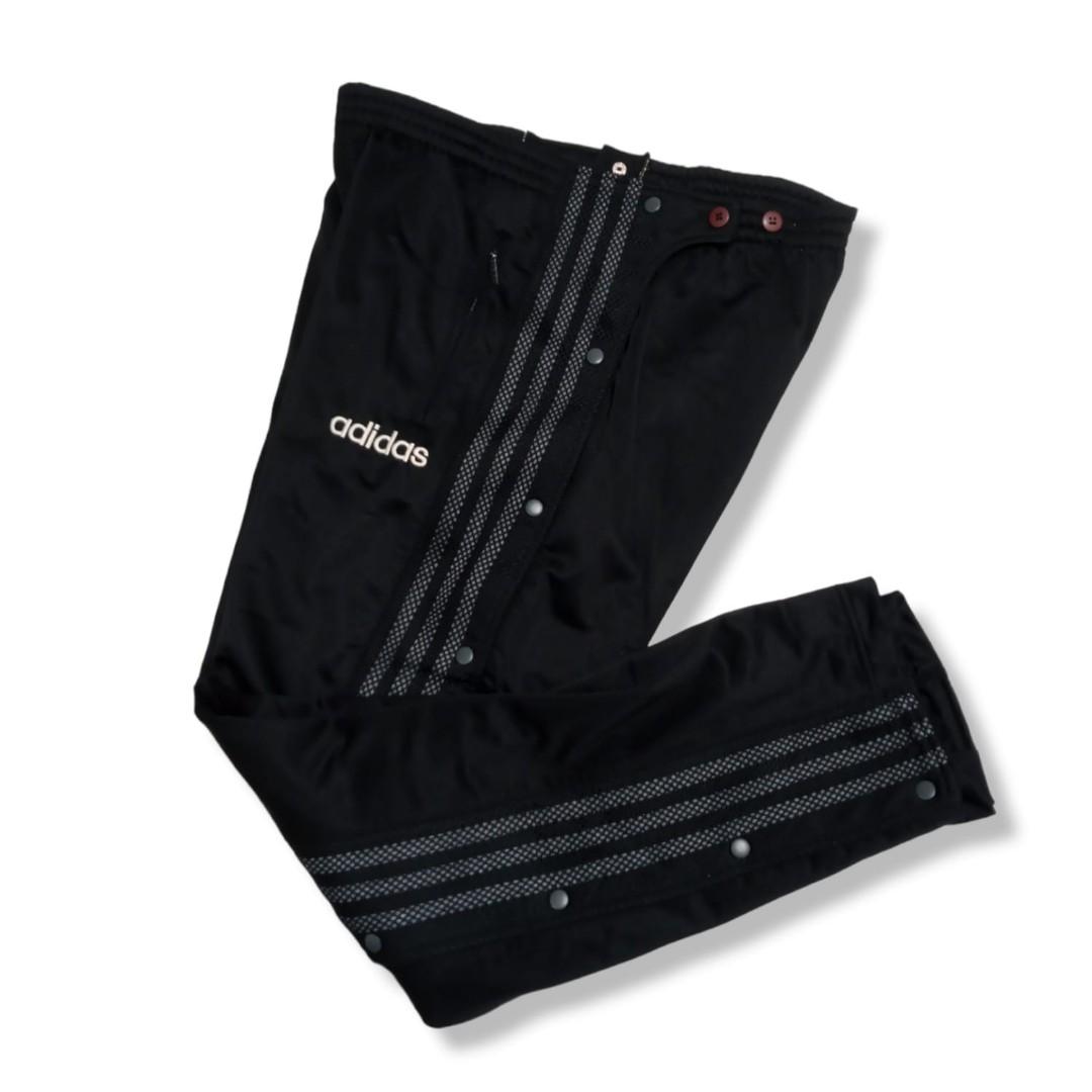 ADIDAS Wide Leg Sports Trousers Men and Women Side Buttons Straight Casual  Trousers, Women's Fashion, Bottoms, Other Bottoms on Carousell