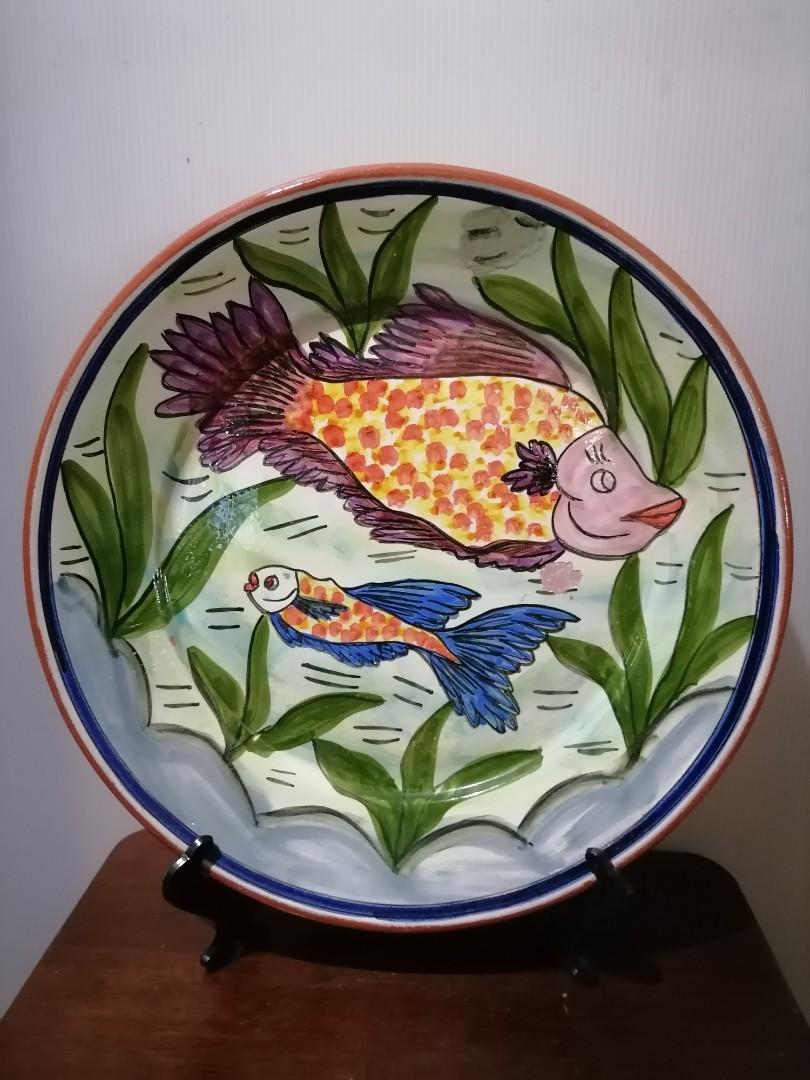 Vintage Pottery Plate, Furniture & Home Living, Home Decor, Wall Decor