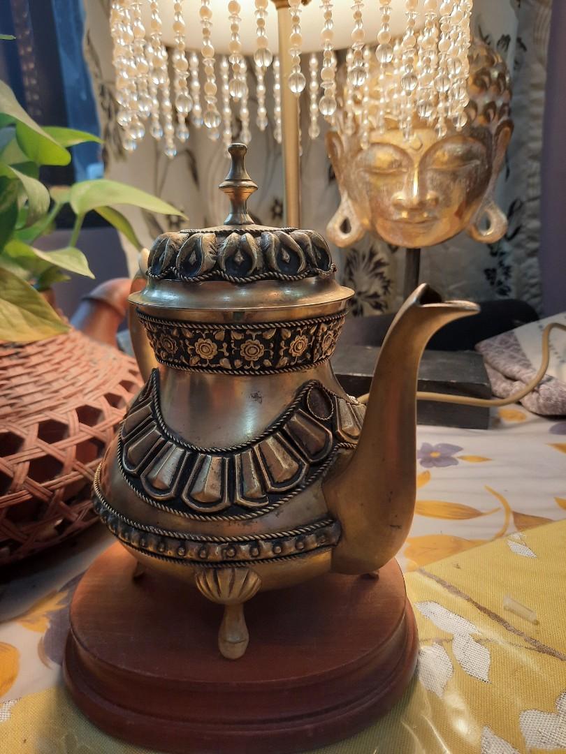 Moroccan brass teapot.