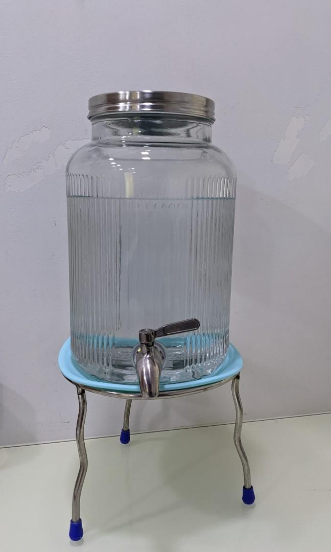 Water Dispenser Glass Ikea with tap, Furniture & Home Living, Kitchenware & Tableware, Water