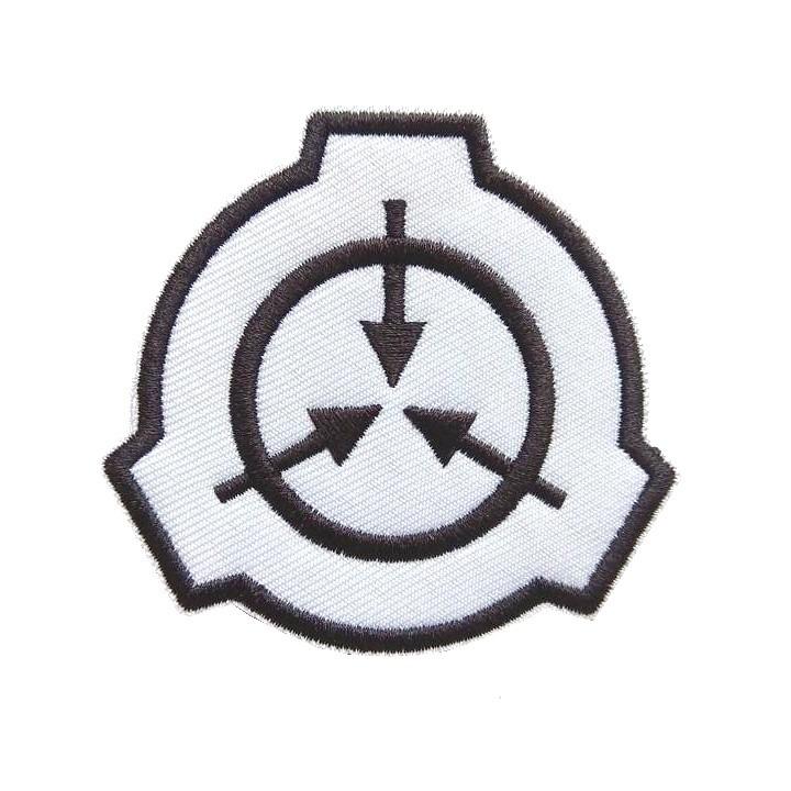 White SCP Logo Iron On Patch, Hobbies & Toys, Stationery & Craft, Craft ...