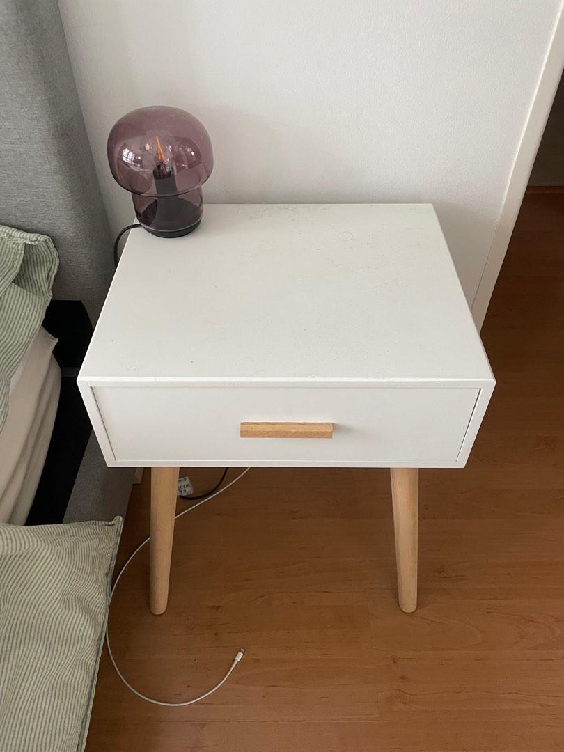 Wooden bedside table x2, Furniture & Home Living, Furniture, Tables & Sets on Carousell