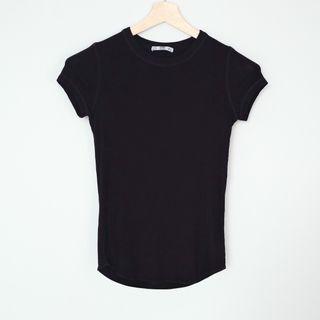 Zara Black Knitted Tshirt Size M
