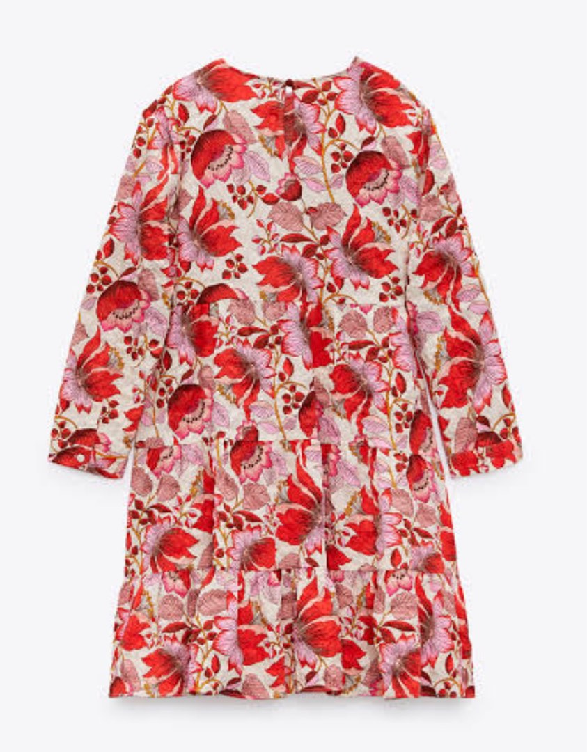 Zara Floral Print Dress, Women's Fashion, Dresses & Sets, Dresses on