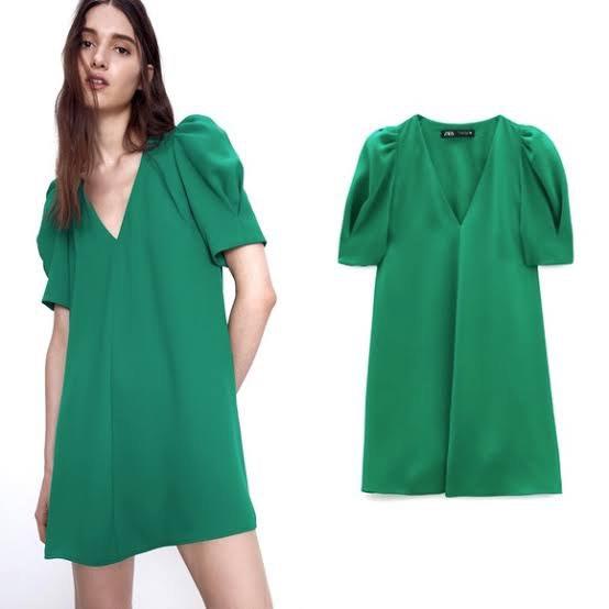 Zara Green Dress Womens Fashion Dresses And Sets Dresses On Carousell 4516