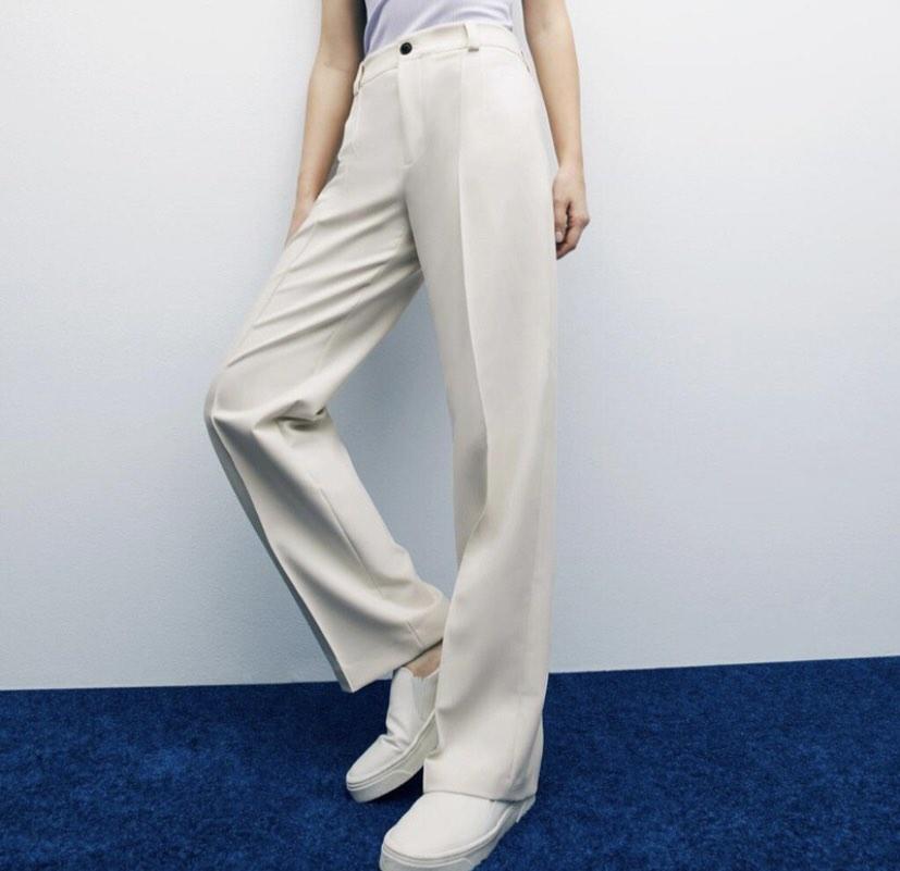 Zara Inspired White Trousers, Women's Fashion, Bottoms, Other Bottoms