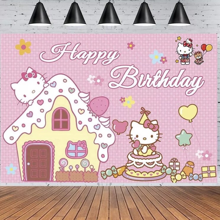 10 Hours of Pink Hello Kitty Background, Backdrop, Wallpaper, Screensaver
