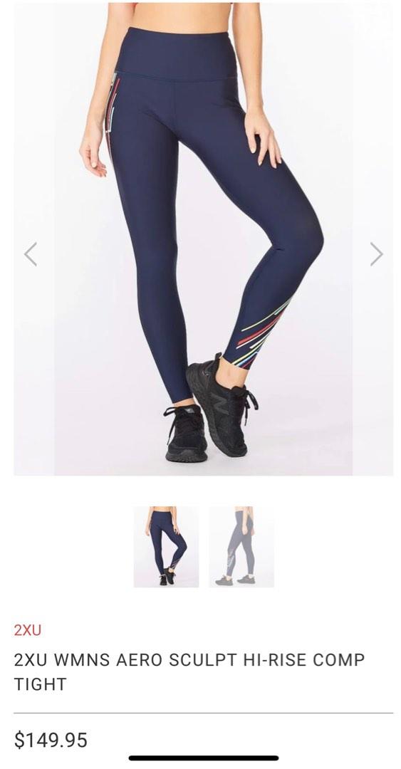 2XU High Rise Compression tights (Navy color, size XS), 女裝, 運動服裝- Carousell