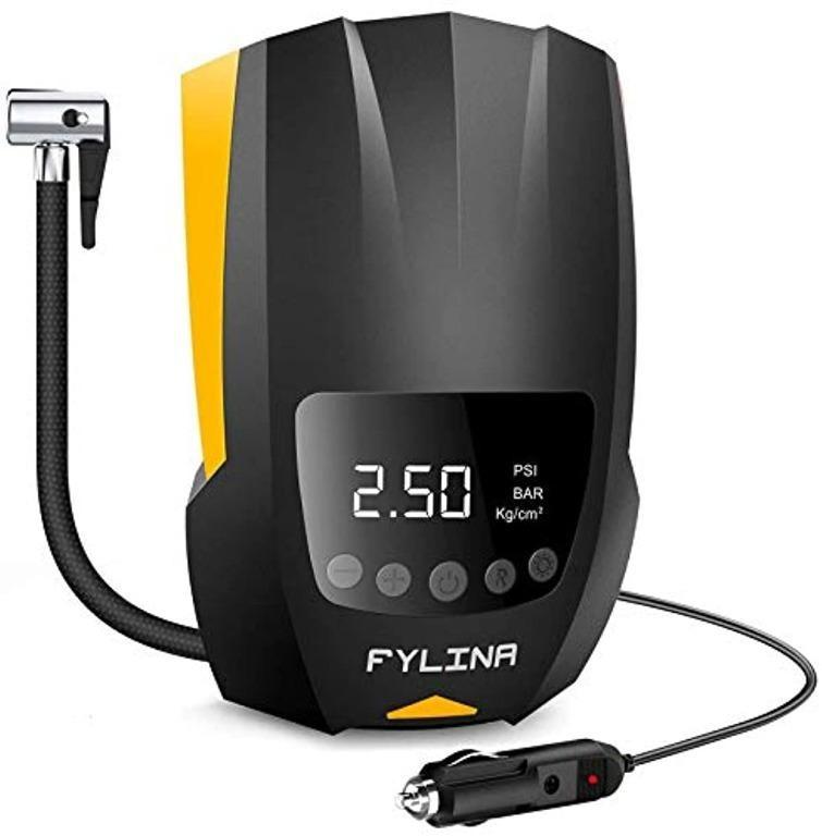 3208 Fylina Digital Tyre Inflator AU01007 BLK for Car Bicycle