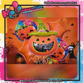 5in1 Pumpkin Foil Balloon Basket for Halloween Decors