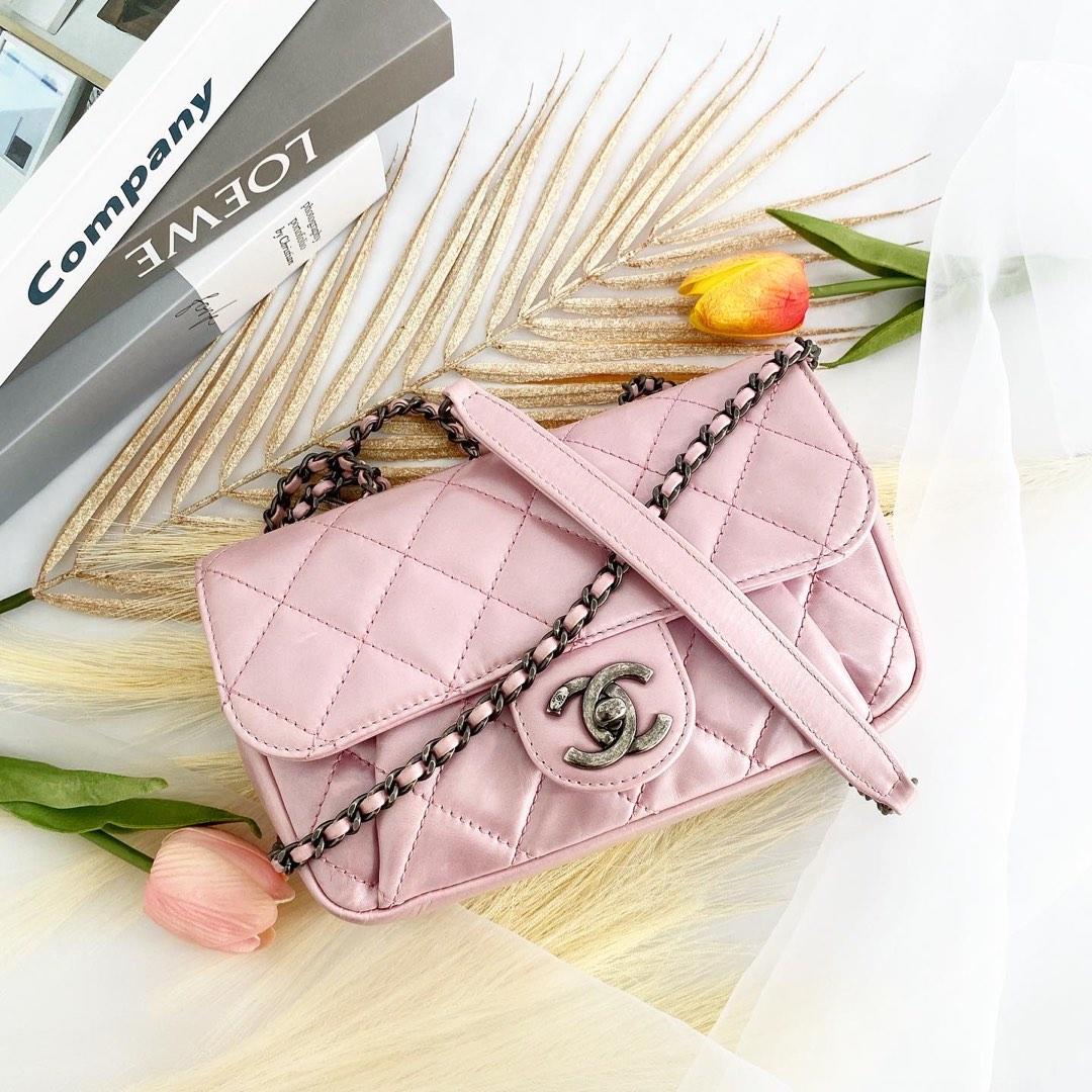 Chanel Mini Rectangular Flap Lambskin Black/ Lghw, Luxury, Bags & Wallets  on Carousell
