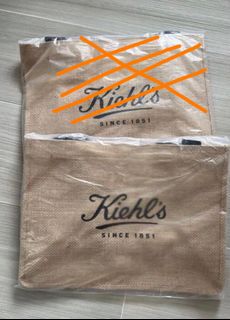 最後一個啦！科顏氏 Kiehls 麻布大購物袋，沙灘袋 ，只有二個！大容量方便隨時行街Shopping630164952760341113