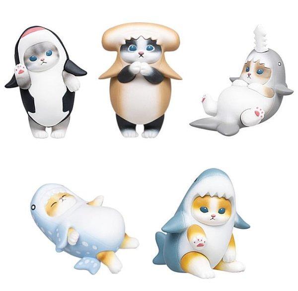 〘全套〙 Qualia Mofusand kawaii shark cat 鯊魚貓 猫 公仔 扭蛋 (全5種), 興趣及遊戲, 玩具 & 遊戲 ...