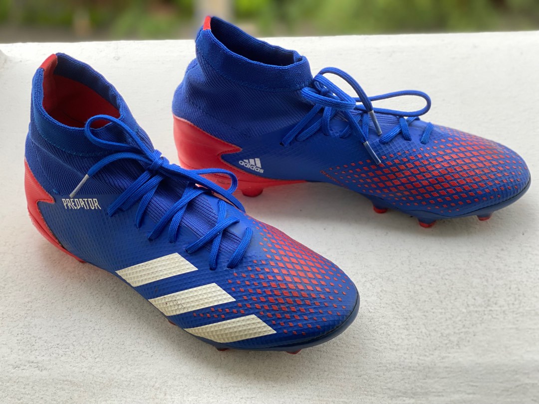 Red white and blue adidas cleats cheap