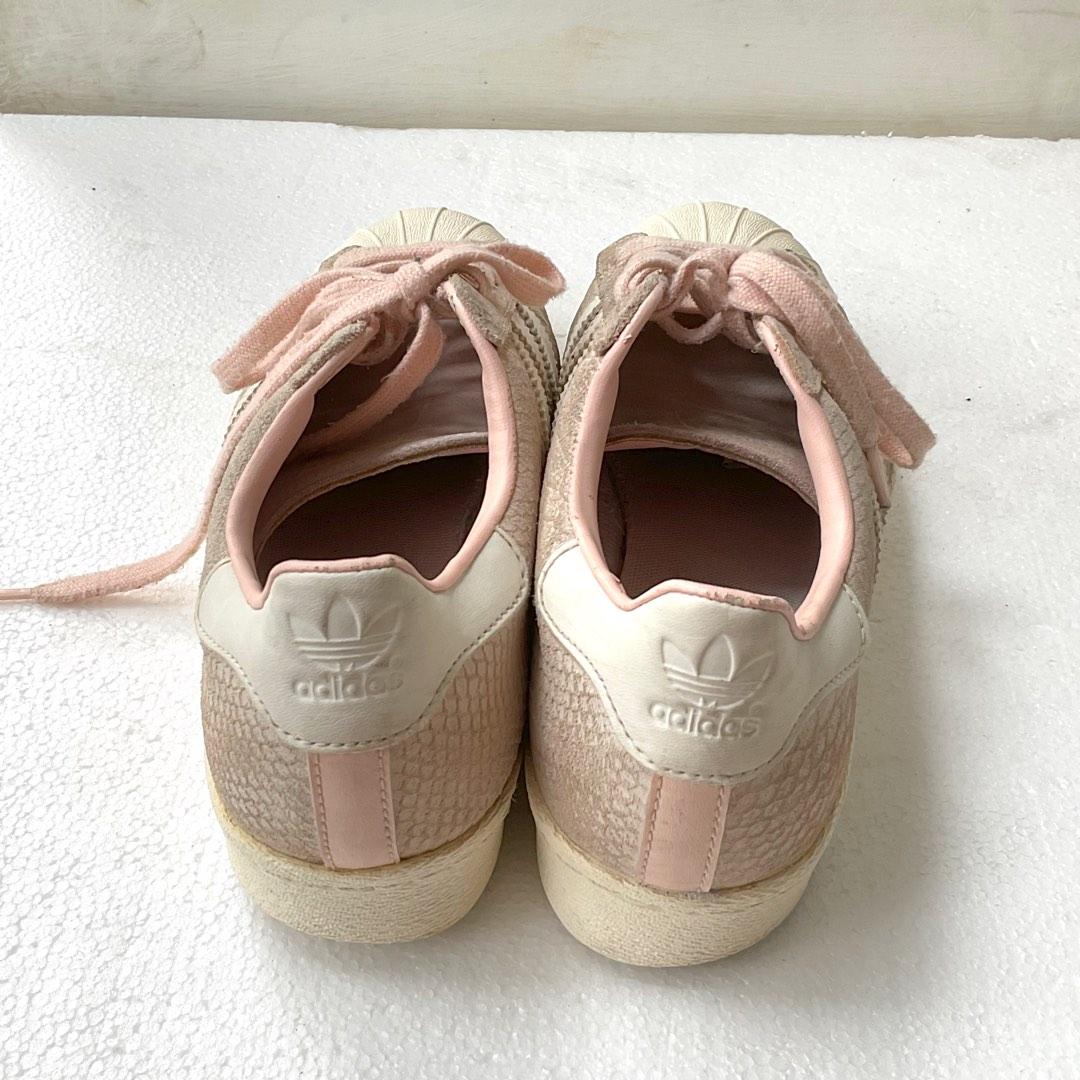 Adidas Superstar original LIMITED EDITION PINK suede white rubber tali sneakers premium brand branded ori authentic BELI DI HONGKONG fashion cewek size UK 6 Fesyen Wanita Sepatu di Carousell