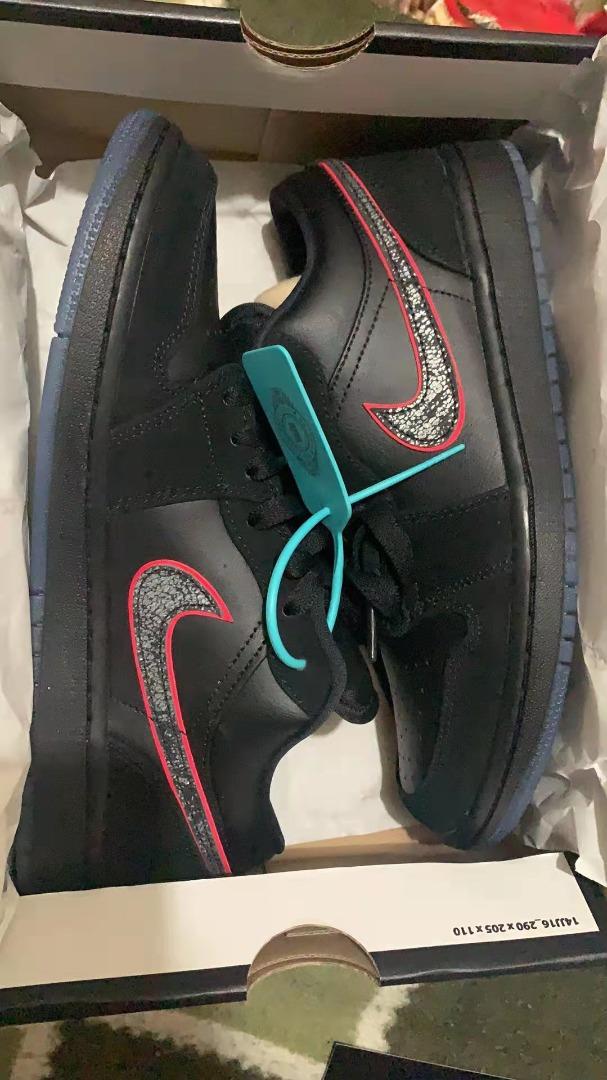 Air Jordan 1 Low Red Orbit Retro low top basketball shoes black and red