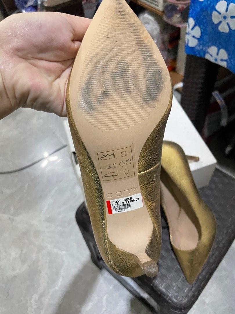 ALDO HARLY GOLD (Category: Heels) located in Bulacan. Submitted by ddpreloveditems (Listing ID 1190242633, Image 2). Description: Only used once US :6 EU :6 BOUGHT: 4995.