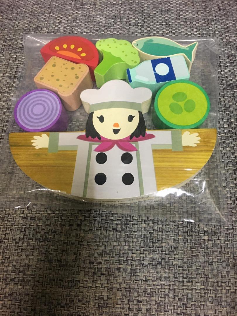 Ankyo Wooden Chef Cooking Vegetable Building Blocks, Hobbies & Toys