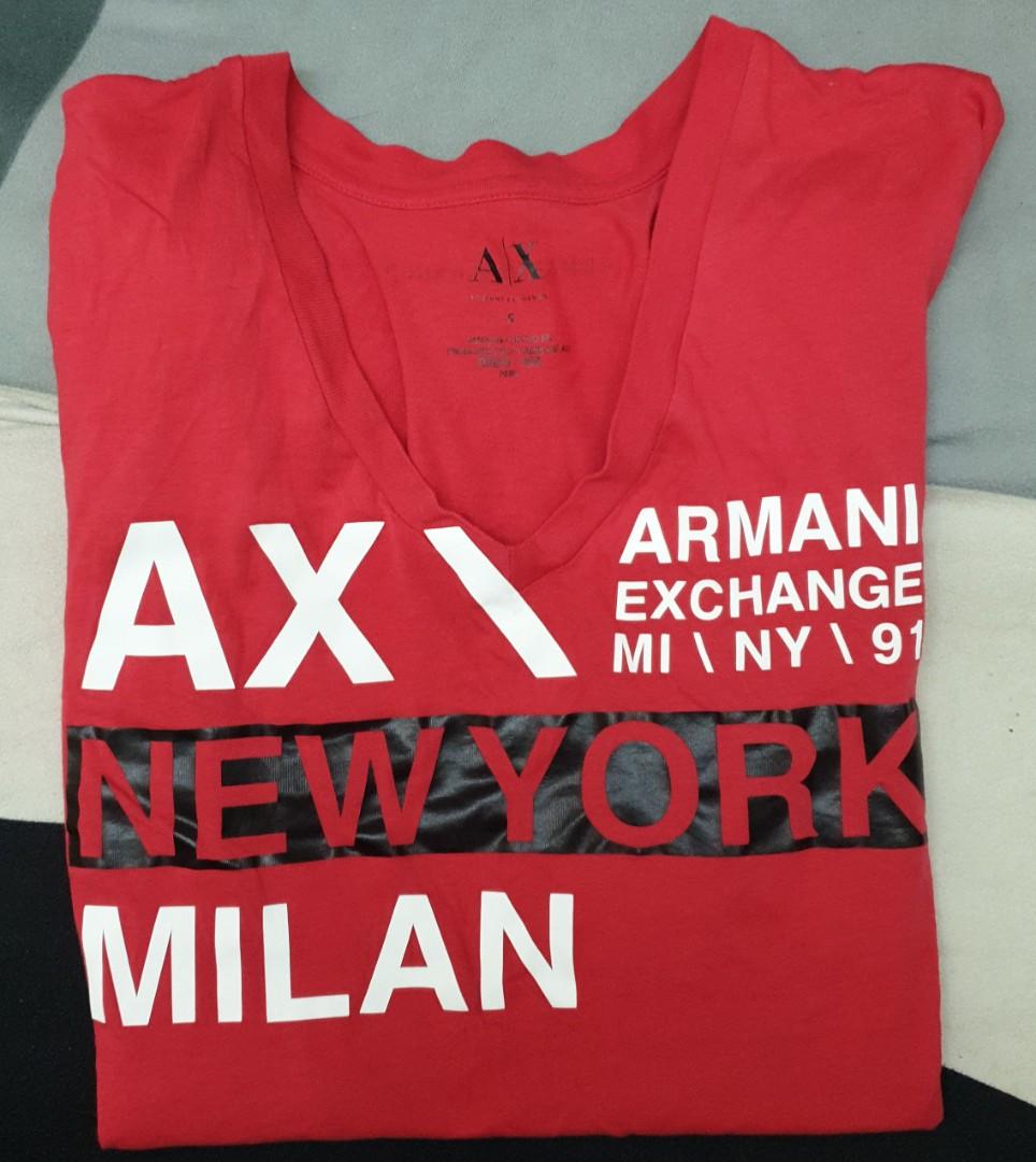 Authentic Armani Exchange New York Milan 91 T-shirt, Men's Fashion, Tops &  Sets, Tshirts & Polo Shirts on Carousell