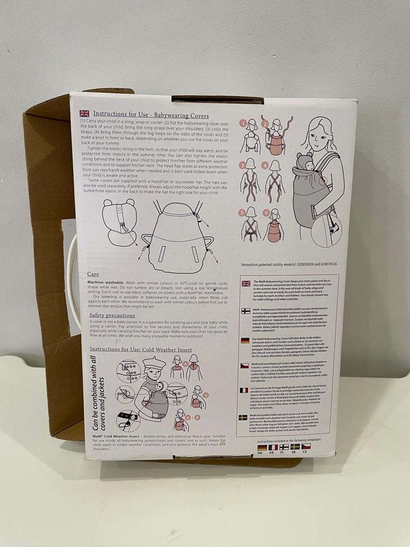 Manduca Baby wearing cover for winter, Babies Kids, Going Out