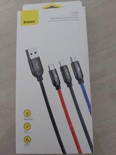 Baseus 3 in 1 cable charger