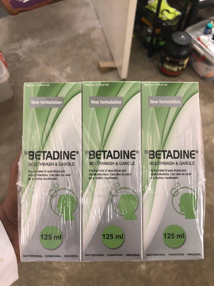 Betadine mouthwash and gargle 125ml one piece 8 and one box 40