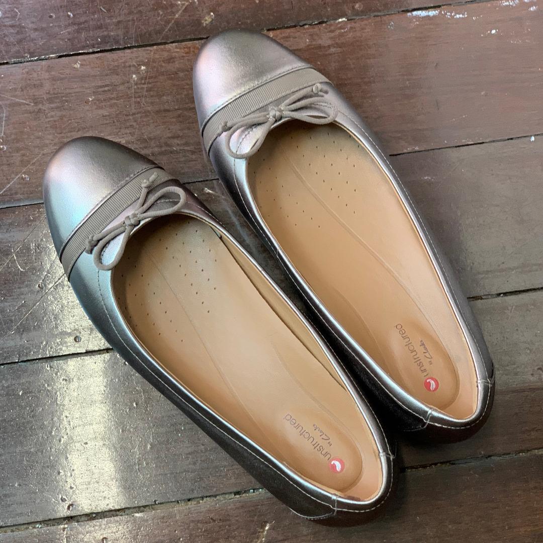 Clarks unstructured ballet flats online