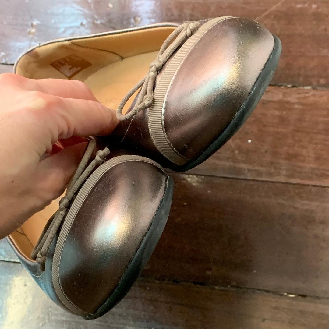Brand New CLARKS Women s Leather Un Blush Cap Ballet Flat Metallic Flat Shoes UK6 EU39.5