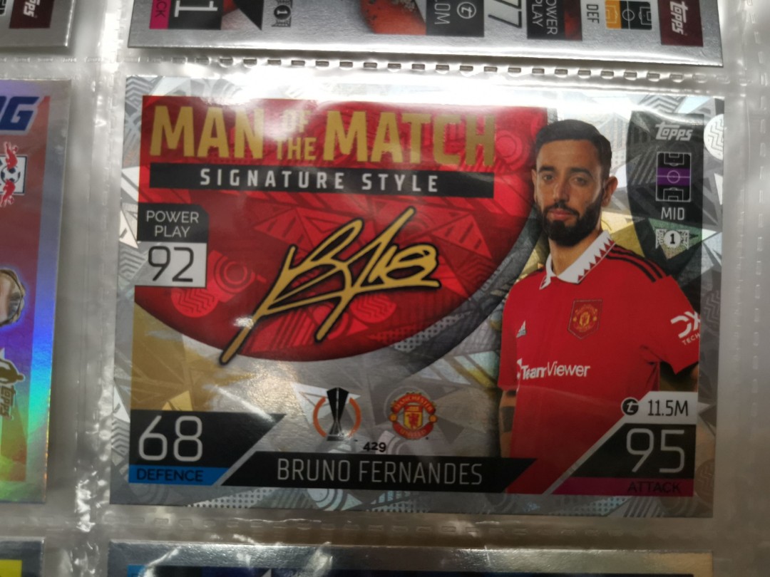 Bruno Fernandes Signature Style Topps Match Attax 22/23