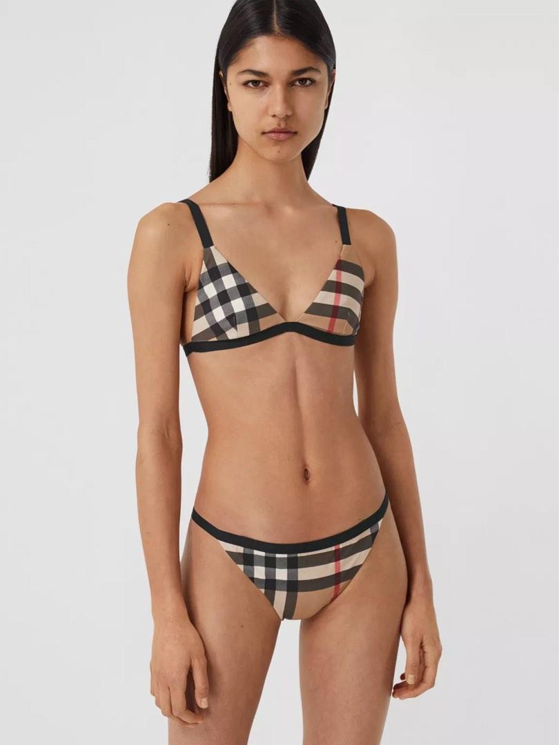 Burberry Check Triangle Bikini Set, Women's Fashion, Swimwear, Bikinis &  Swimsuits on Carousell