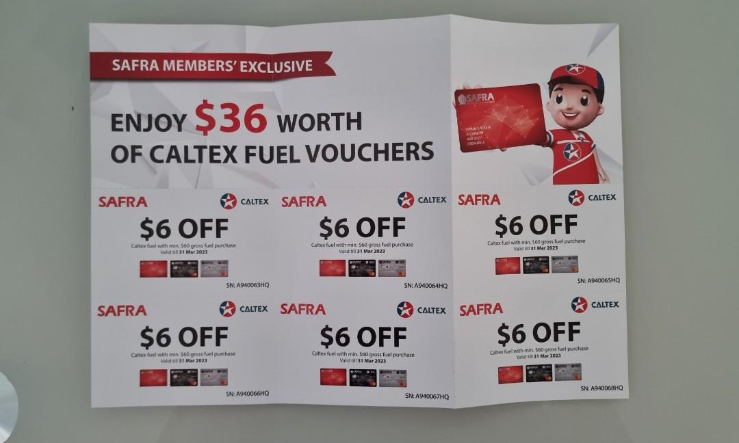Caltex Fuel Vouchers, Tickets & Vouchers, Vouchers on Carousell