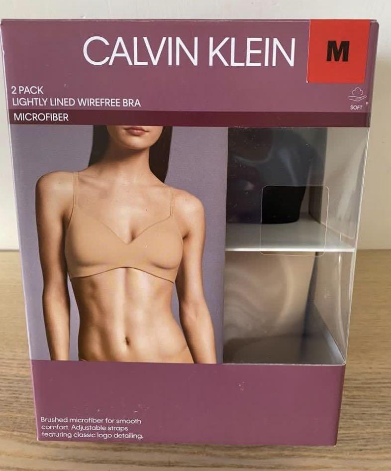 Calvin Klein Bra Set - 34B Bra + Sz M Brief, 女裝, 內衣和休閒服- Carousell