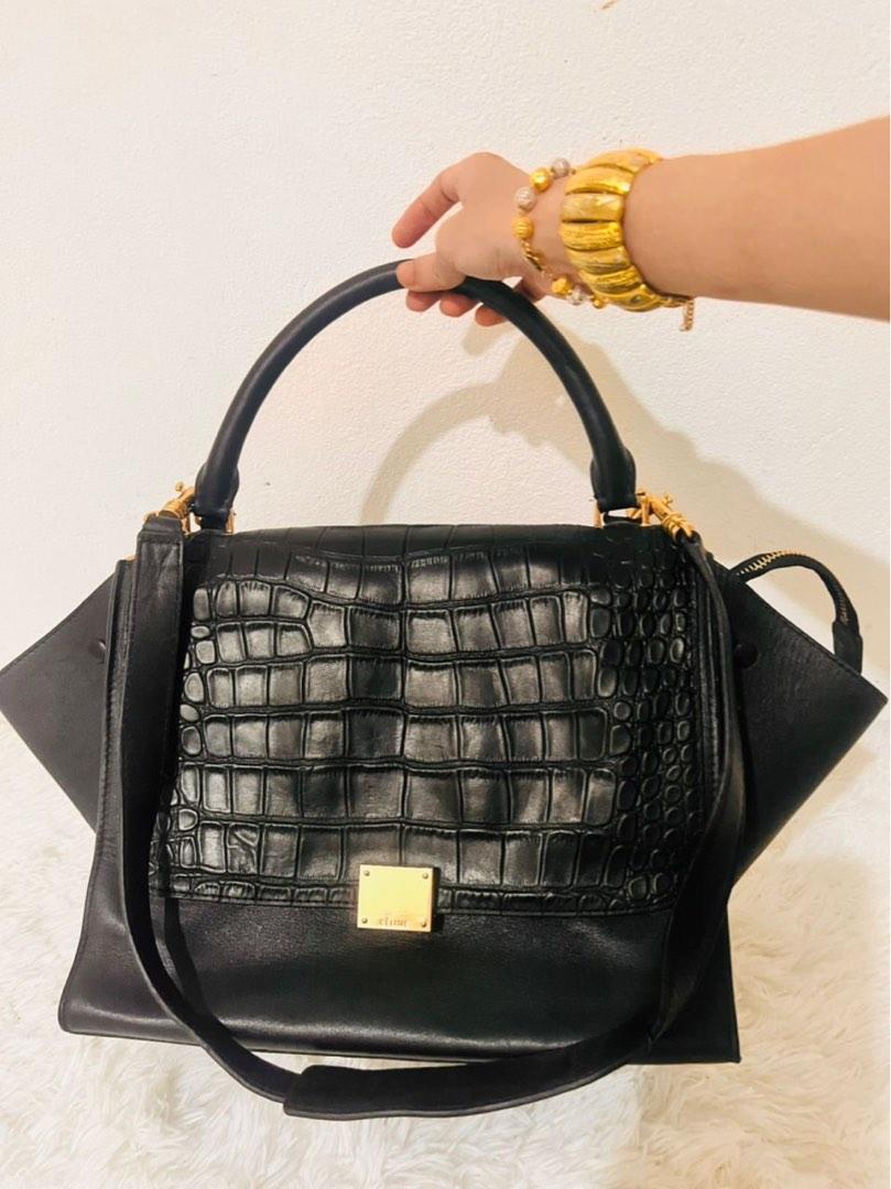 Celine trapeze 2025 croc embossed