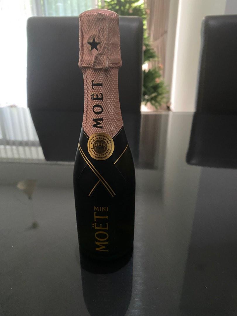 Champagne mini Moet Rose, Food & Drinks, Alcoholic Beverages on Carousell