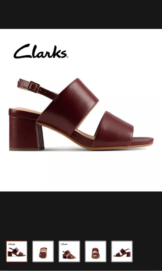 Clarks chunky heel online