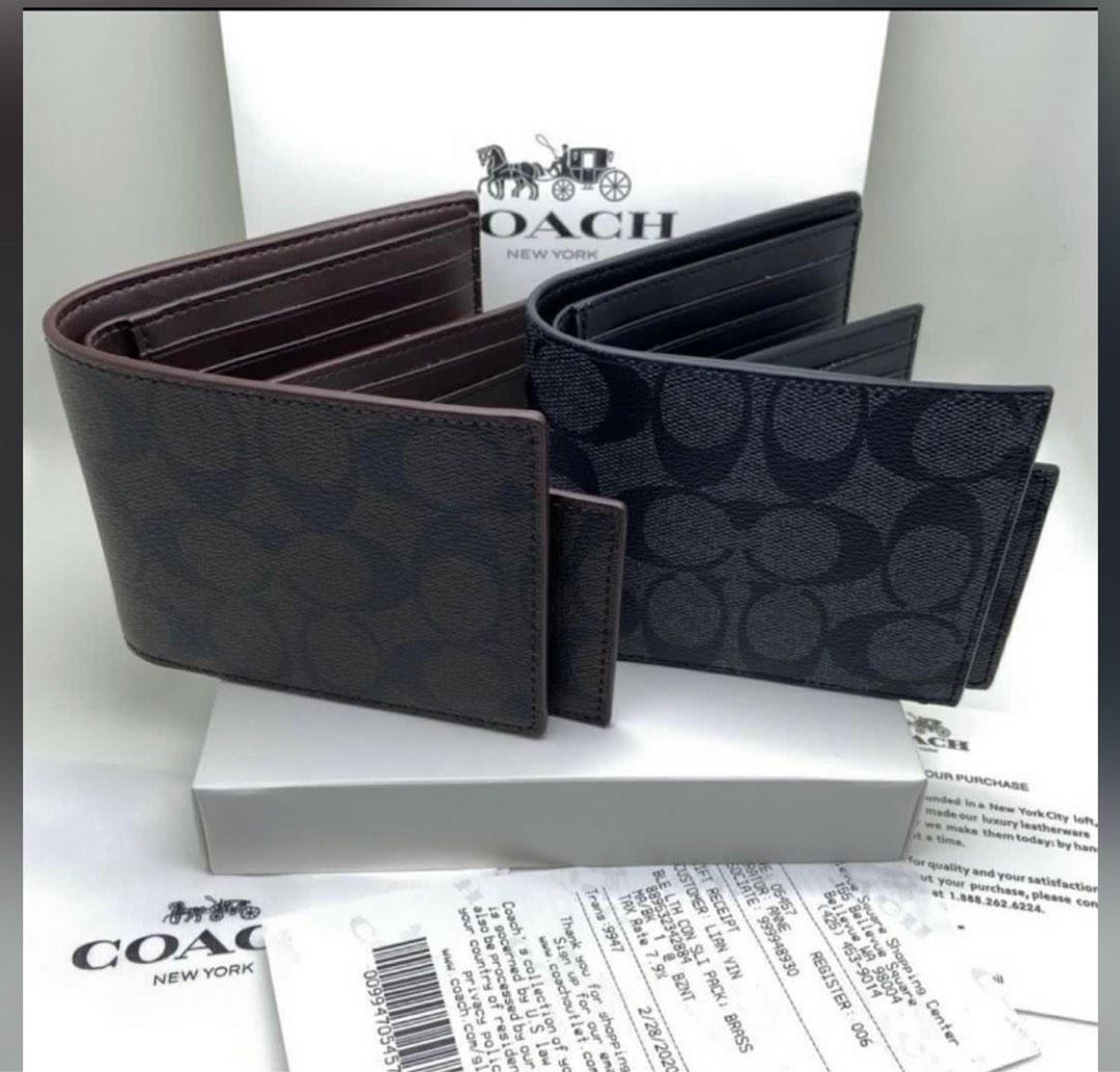 Coach men wallet with small cardholder in black color Men s