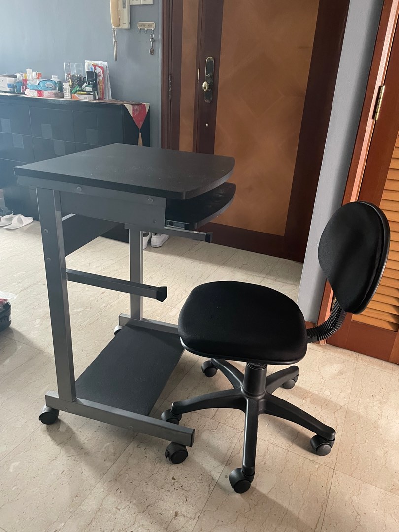 Computer Table + Chair, Furniture & Home Living, Furniture, Tables