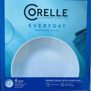 Corelle Bright White 4Pcs Meal Plate Bowls